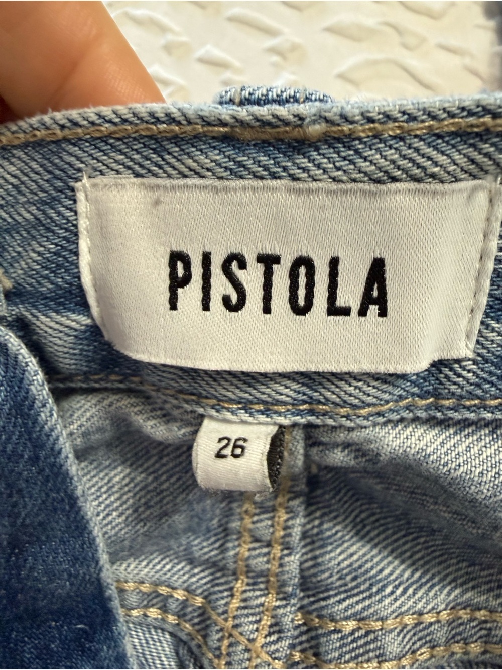 pistola Light Wash Distressed Denim Cutoff Shorts - Picture 5 of 5